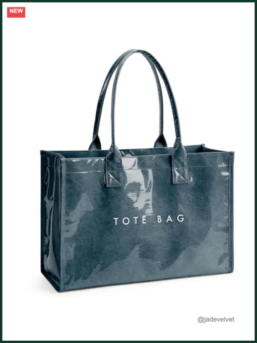 PVC Kraft Paper Tote Bag Women's Large Capacity Top Handle Handbag